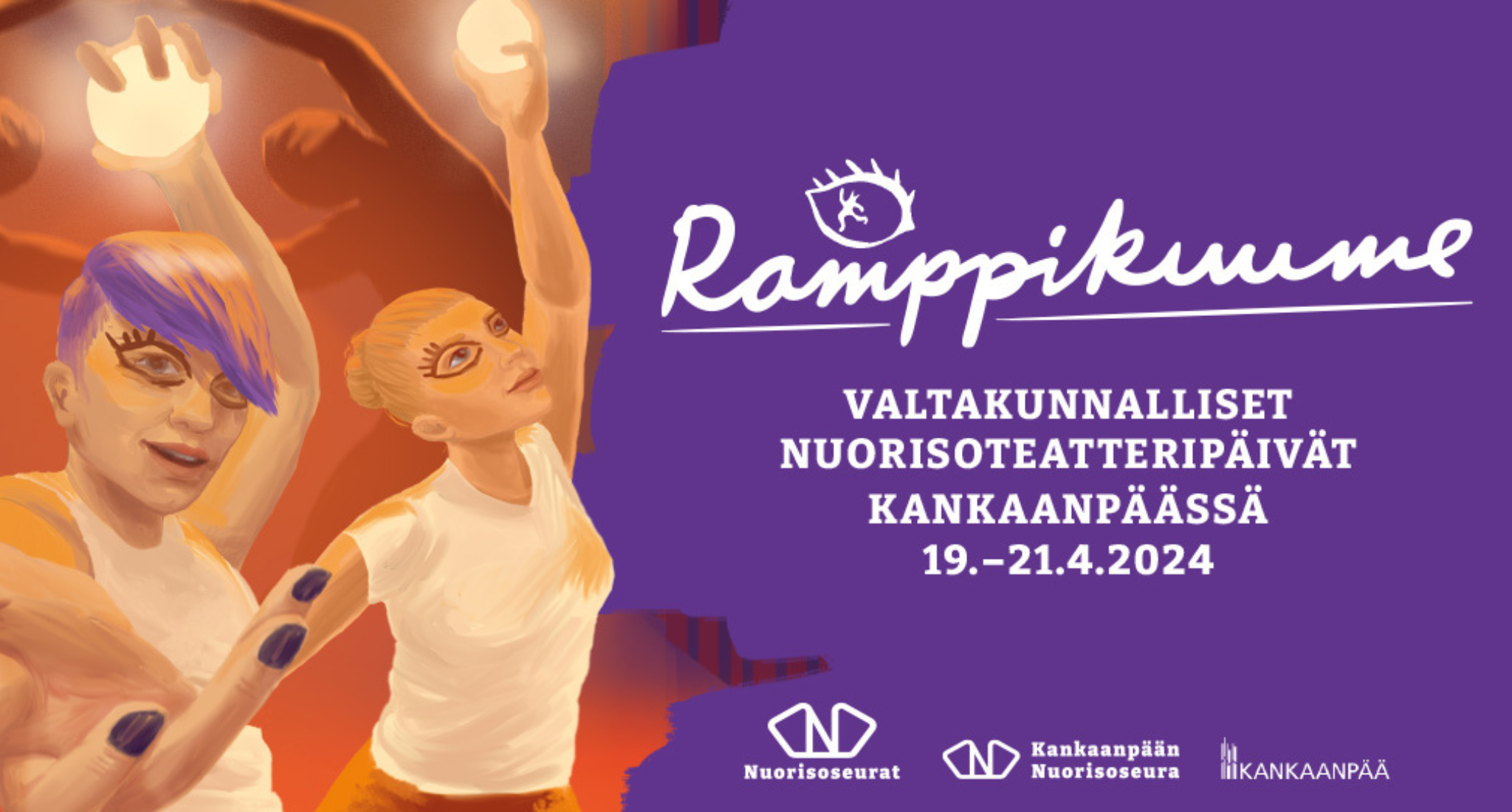 Ramppikuume valtakunnalliset teatteripäivät 19.-21.4.2024 Kankaanpäässä.