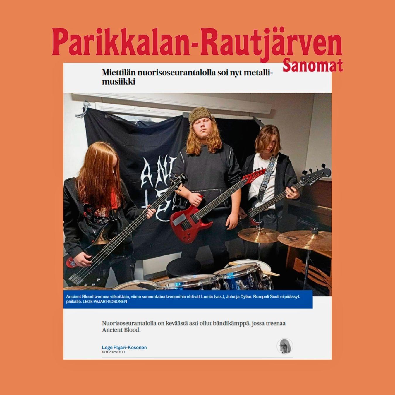 Lehtijutun kuva, tekstinä Parikkalan-Rautjärven Sanomat.